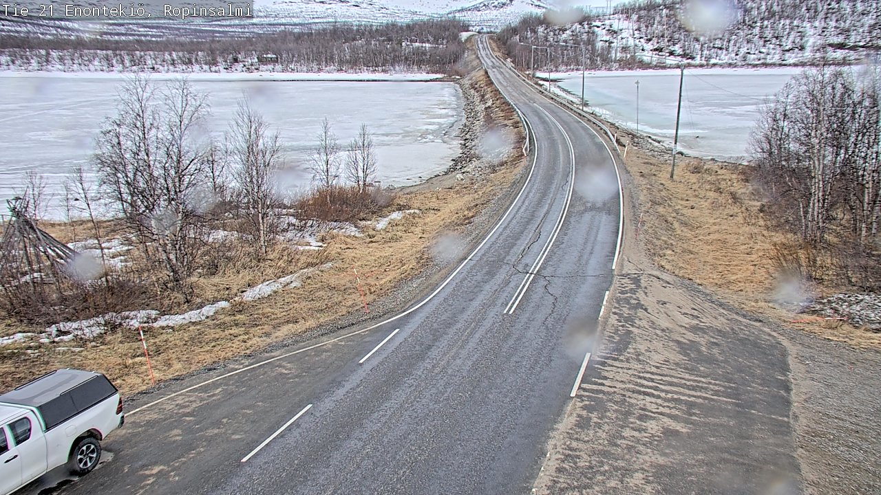 Weather Camera Image Väg 21 Enontekiö, Ropinsalmi, Enontekiö, Lappi