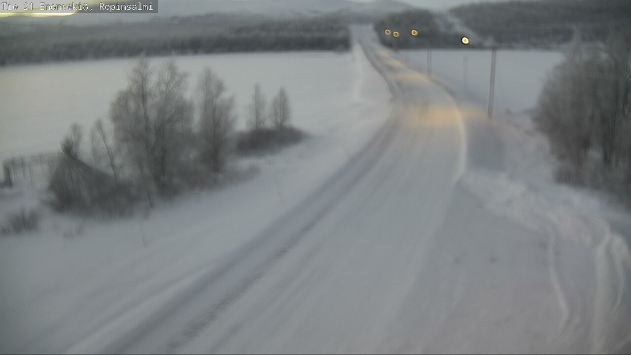 Weather Camera Image Väg 21 Enontekiö, Ropinsalmi, Enontekiö, Lappi