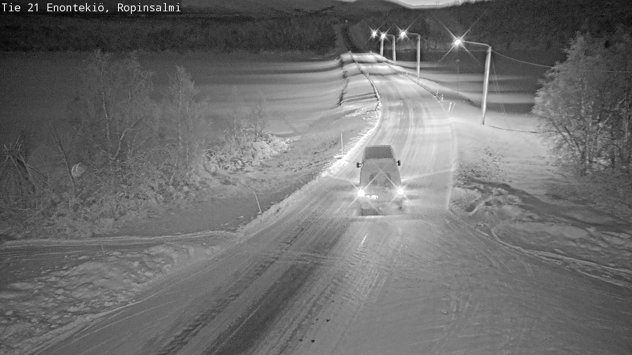 Weather Camera Image Road 21 Enontekiö, Ropinsalmi, Enontekiö, Lappi