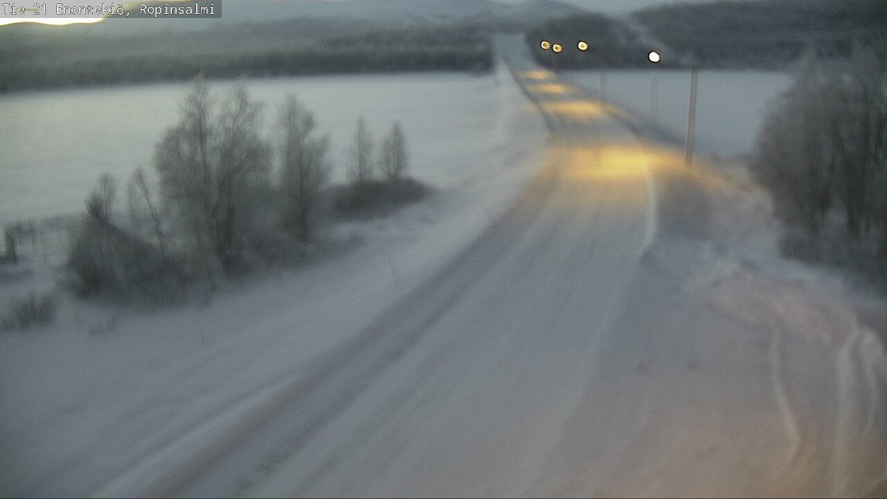 Weather Camera Image Väg 21 Enontekiö, Ropinsalmi, Enontekiö, Lappi