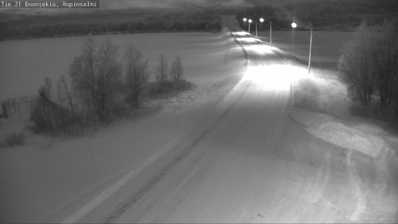 Weather Camera Image Väg 21 Enontekiö, Ropinsalmi, Enontekiö, Lappi