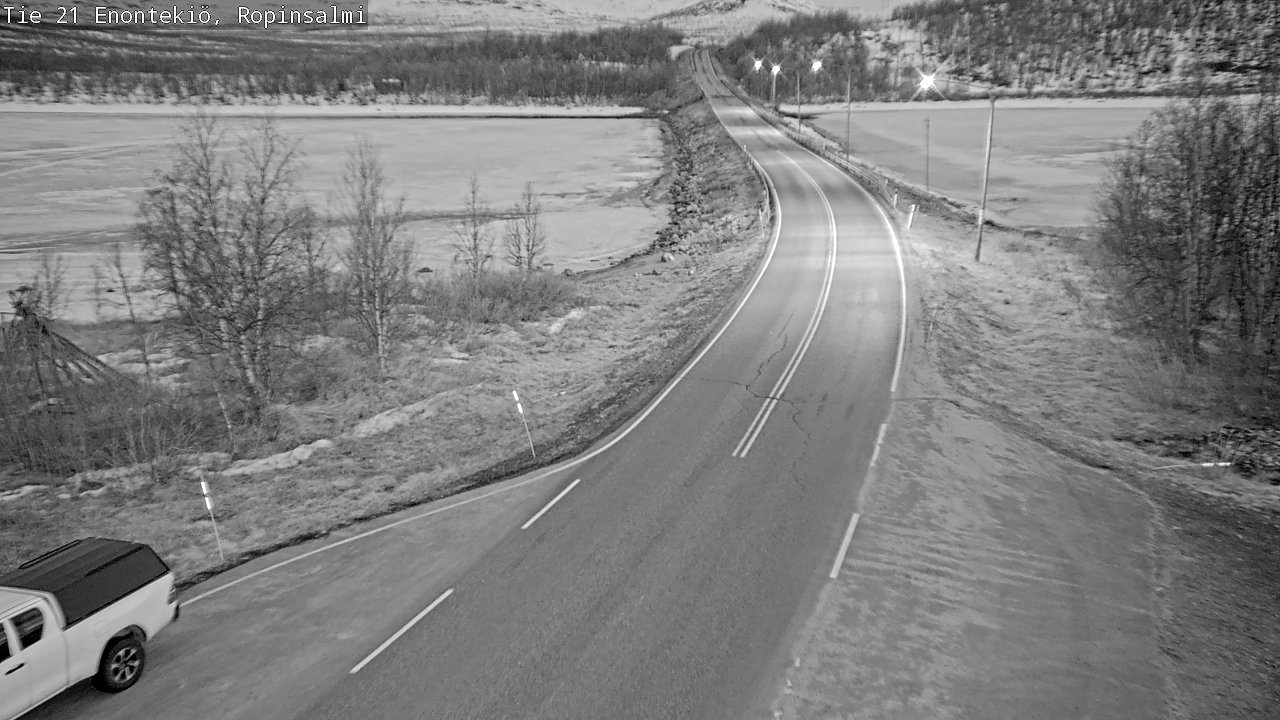 Weather Camera Image Road 21 Enontekiö, Ropinsalmi, Enontekiö, Lappi