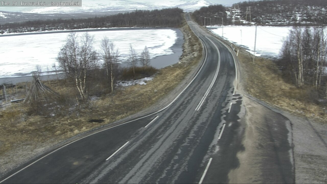 Weather Camera Image Road 21 Enontekiö, Ropinsalmi, Enontekiö, Lappi