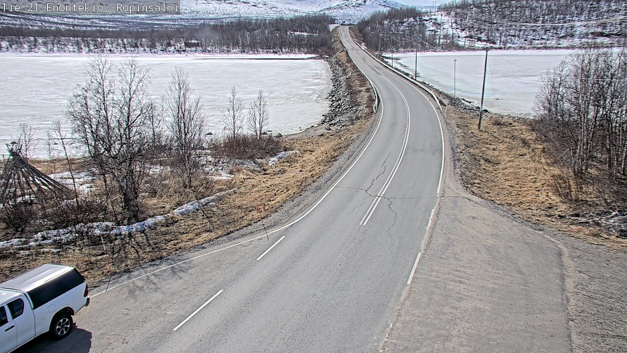 Weather Camera Image Väg 21 Enontekiö, Ropinsalmi, Enontekiö, Lappi