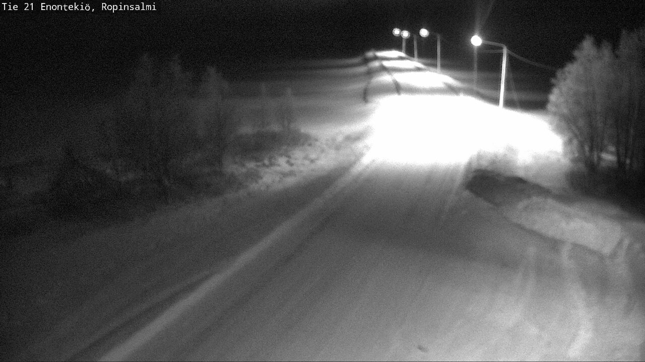 Weather Camera Image Väg 21 Enontekiö, Ropinsalmi, Enontekiö, Lappi