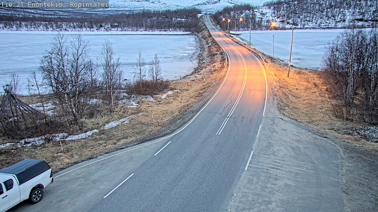Weather Camera Image Road 21 Enontekiö, Ropinsalmi, Enontekiö, Lappi