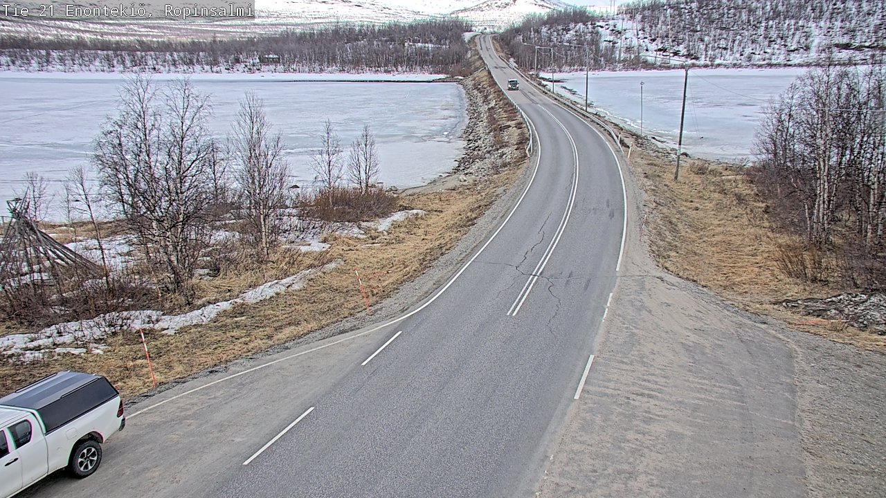 Weather Camera Image Väg 21 Enontekiö, Ropinsalmi, Enontekiö, Lappi