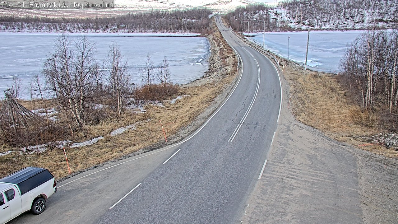 Weather Camera Image Road 21 Enontekiö, Ropinsalmi, Enontekiö, Lappi