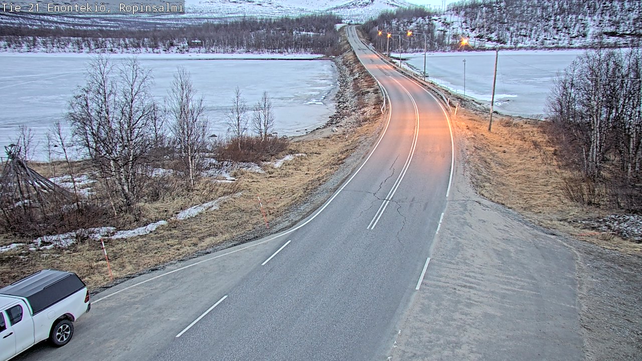 Weather Camera Image Väg 21 Enontekiö, Ropinsalmi, Enontekiö, Lappi