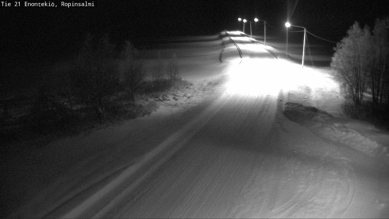Weather Camera Image Väg 21 Enontekiö, Ropinsalmi, Enontekiö, Lappi
