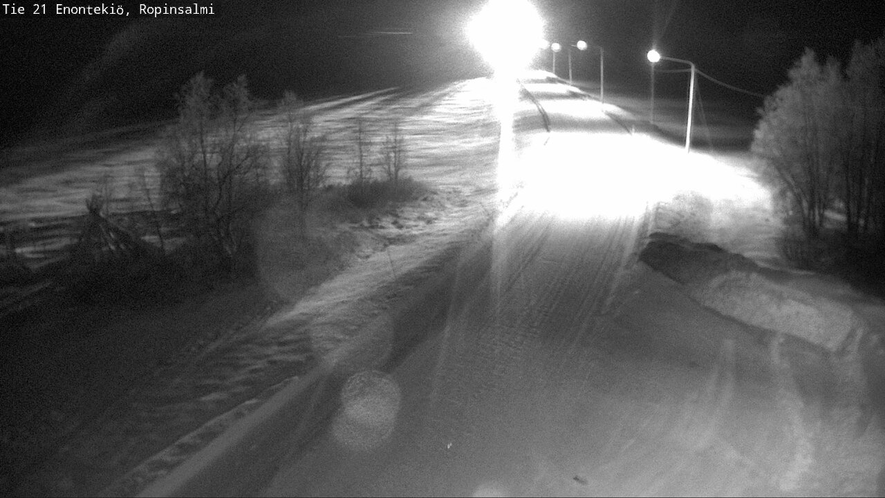 Weather Camera Image Väg 21 Enontekiö, Ropinsalmi, Enontekiö, Lappi