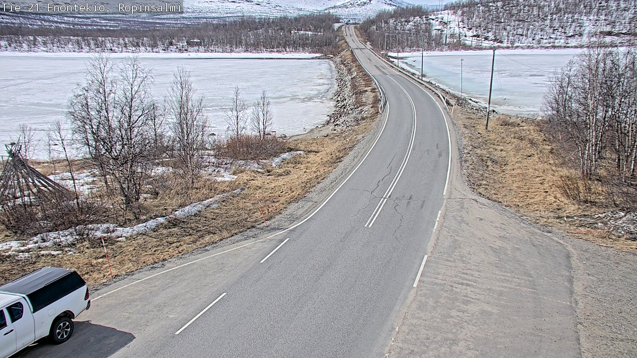 Weather Camera Image Väg 21 Enontekiö, Ropinsalmi, Enontekiö, Lappi