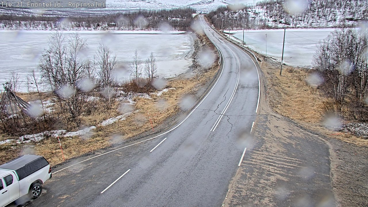 Weather Camera Image Väg 21 Enontekiö, Ropinsalmi, Enontekiö, Lappi