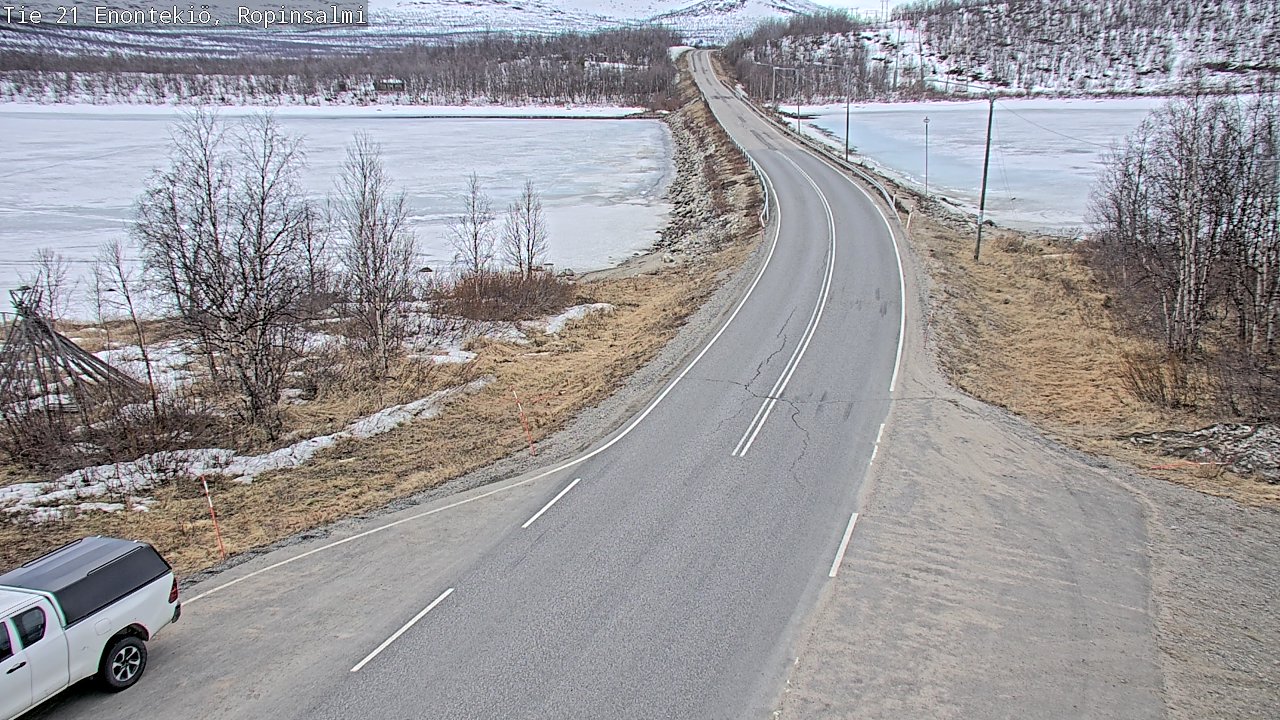 Weather Camera Image Väg 21 Enontekiö, Ropinsalmi, Enontekiö, Lappi
