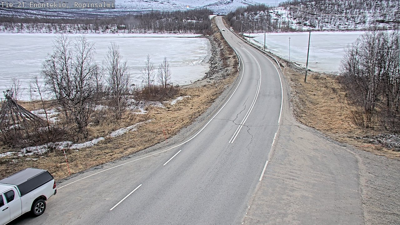 Weather Camera Image Väg 21 Enontekiö, Ropinsalmi, Enontekiö, Lappi