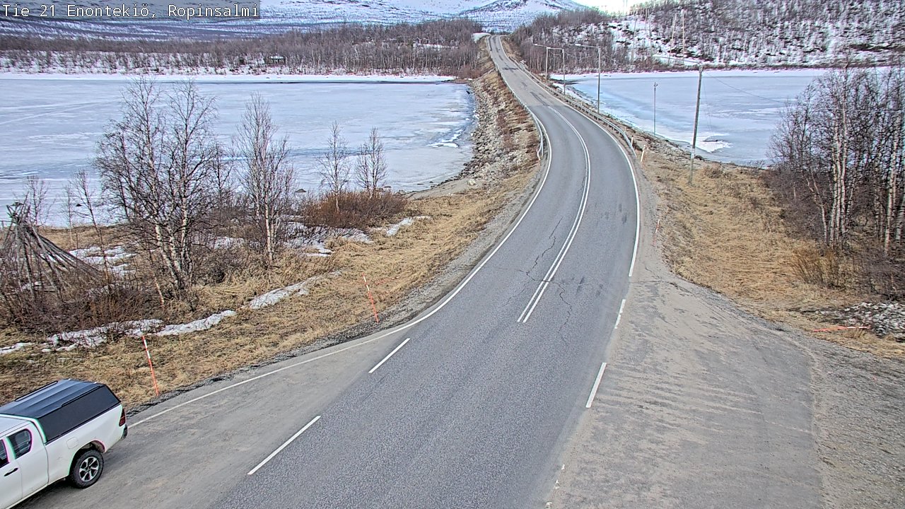 Weather Camera Image Road 21 Enontekiö, Ropinsalmi, Enontekiö, Lappi