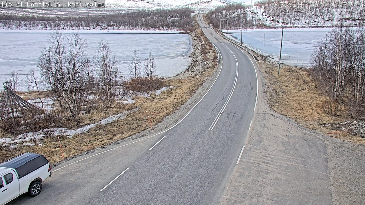 Weather Camera Image Väg 21 Enontekiö, Ropinsalmi, Enontekiö, Lappi
