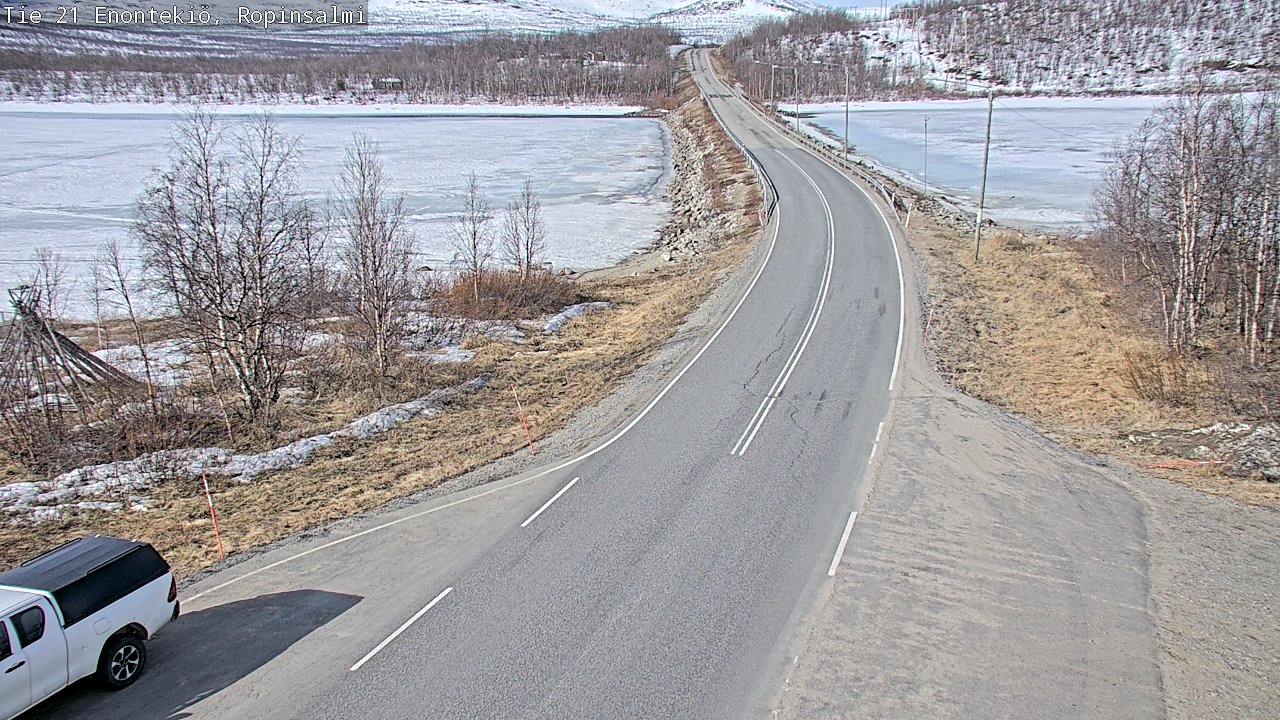 Weather Camera Image Väg 21 Enontekiö, Ropinsalmi, Enontekiö, Lappi