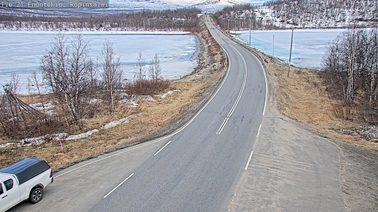 Weather Camera Image Road 21 Enontekiö, Ropinsalmi, Enontekiö, Lappi