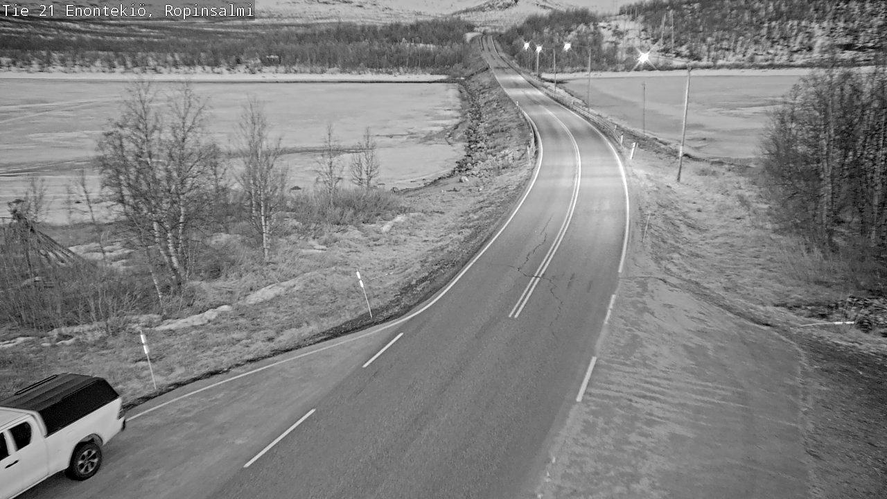 Weather Camera Image Road 21 Enontekiö, Ropinsalmi, Enontekiö, Lappi