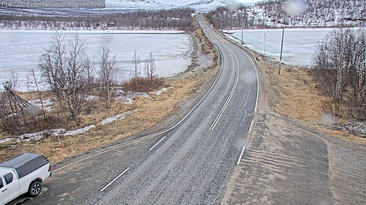 Weather Camera Image Väg 21 Enontekiö, Ropinsalmi, Enontekiö, Lappi