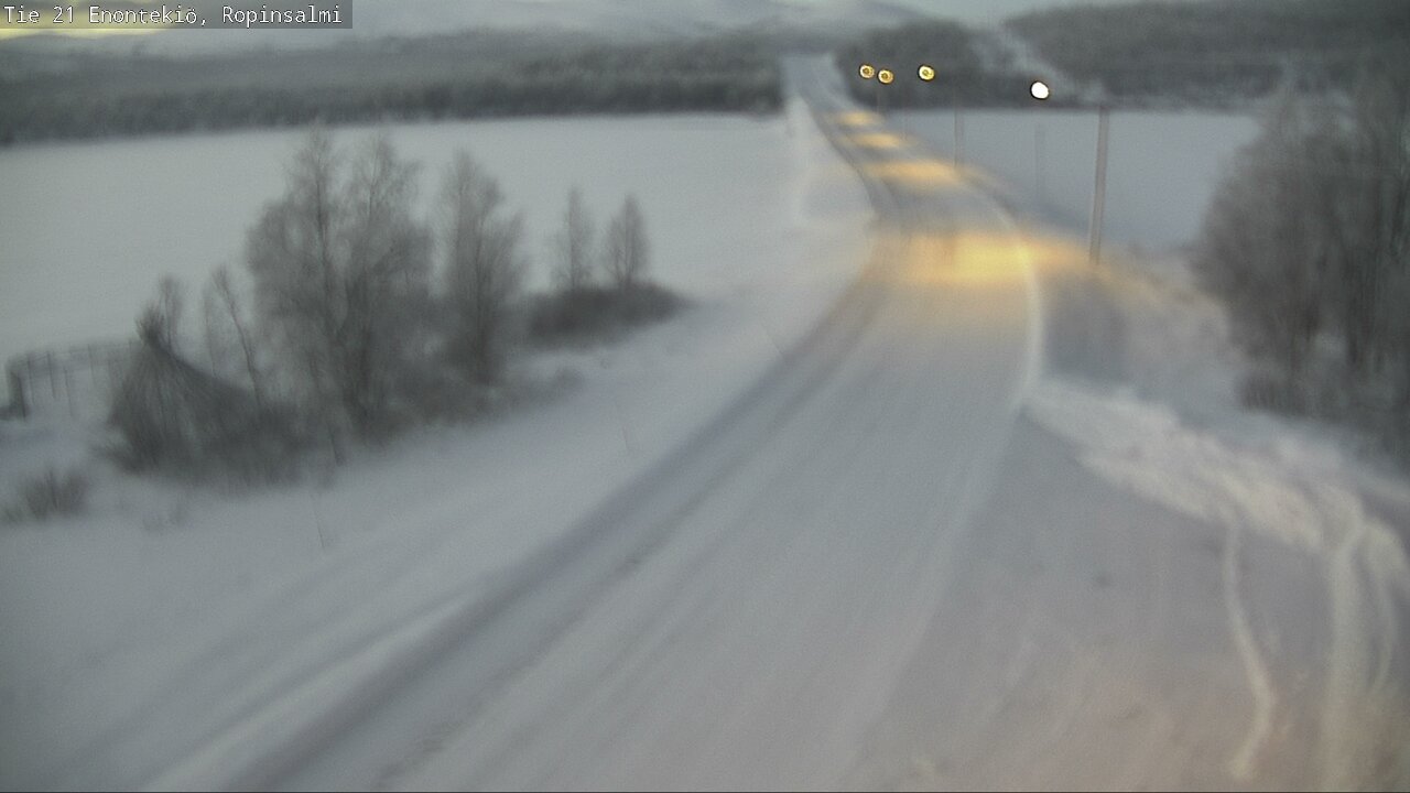 Weather Camera Image Väg 21 Enontekiö, Ropinsalmi, Enontekiö, Lappi