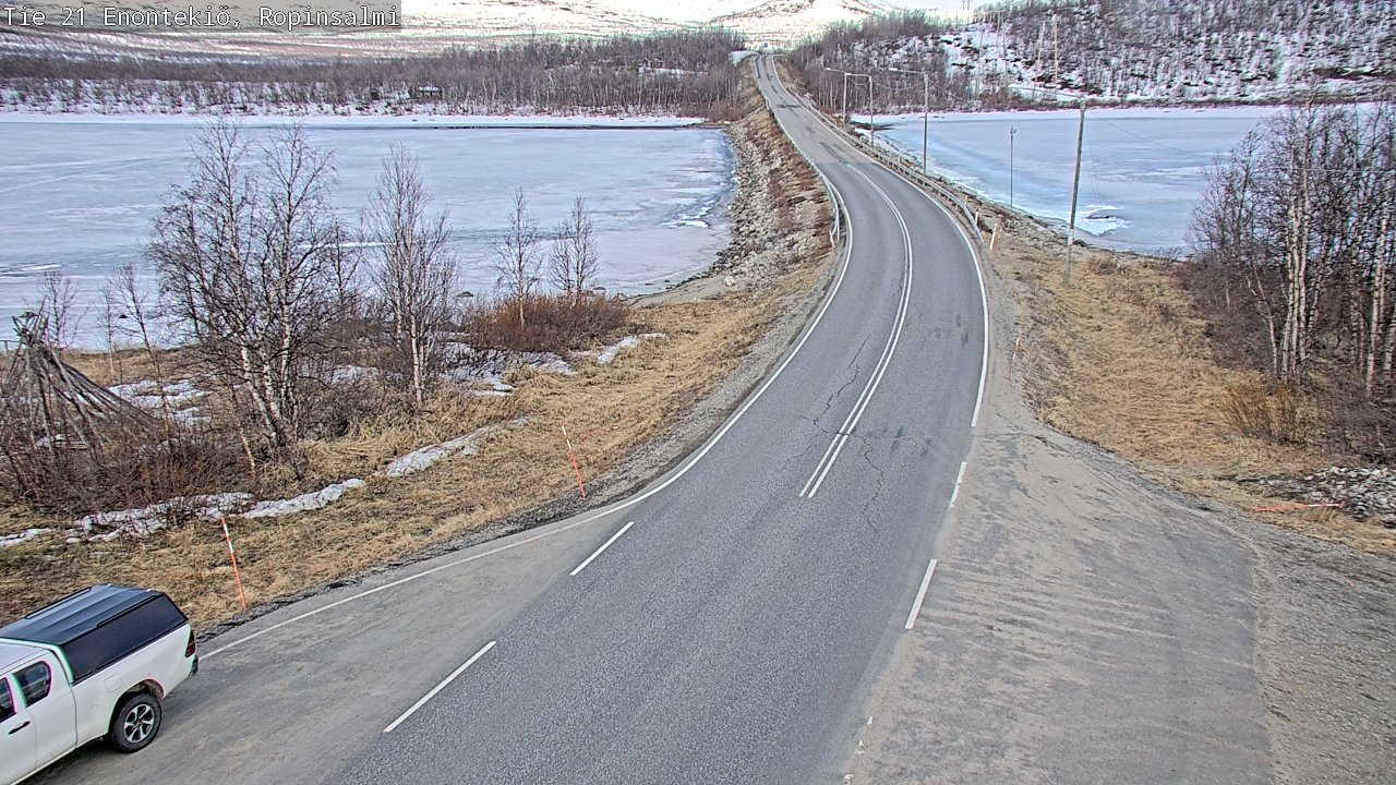 Weather Camera Image Road 21 Enontekiö, Ropinsalmi, Enontekiö, Lappi