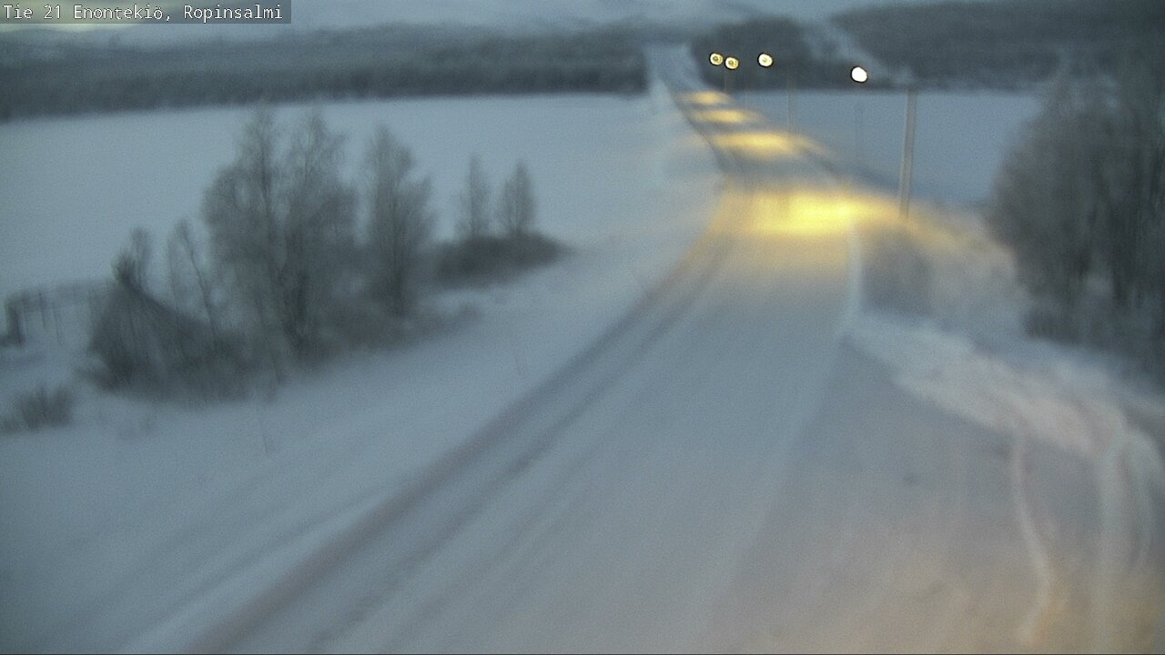 Weather Camera Image Väg 21 Enontekiö, Ropinsalmi, Enontekiö, Lappi