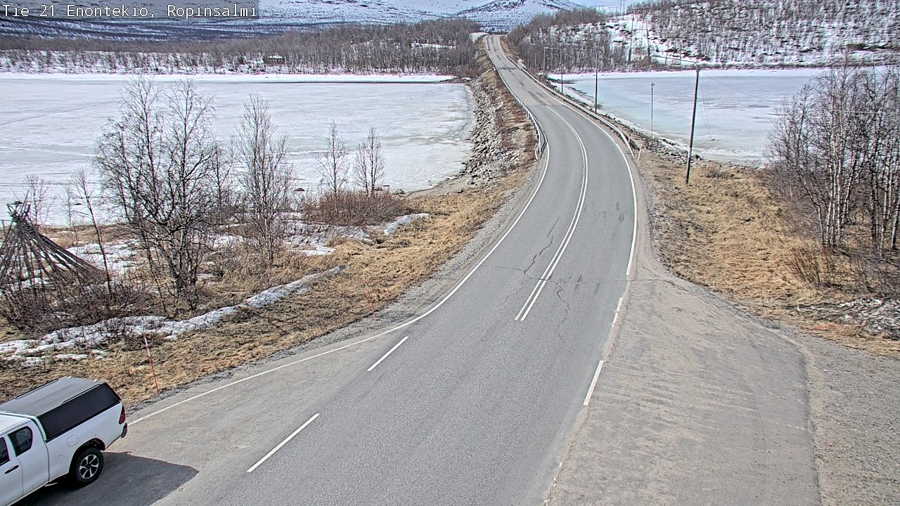Weather Camera Image Väg 21 Enontekiö, Ropinsalmi, Enontekiö, Lappi