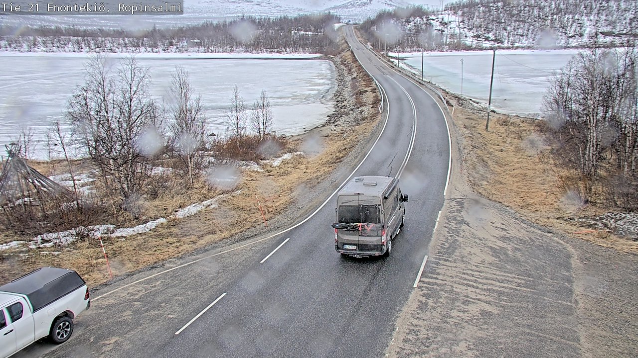 Weather Camera Image Väg 21 Enontekiö, Ropinsalmi, Enontekiö, Lappi