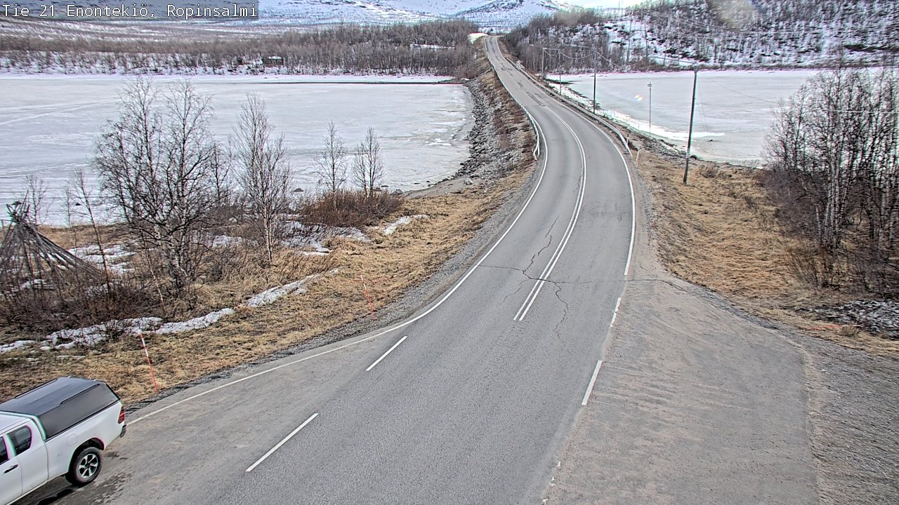 Weather Camera Image Väg 21 Enontekiö, Ropinsalmi, Enontekiö, Lappi