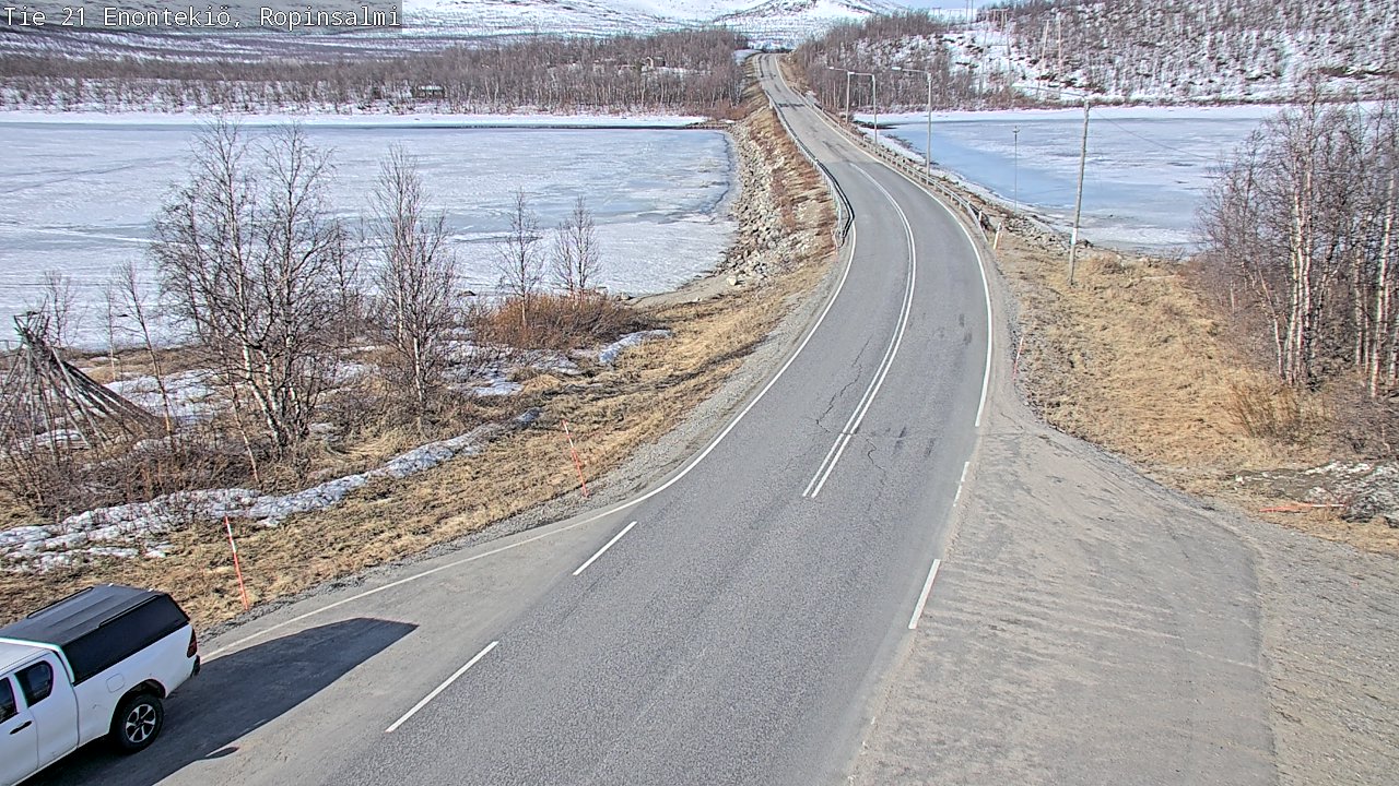 Weather Camera Image Väg 21 Enontekiö, Ropinsalmi, Enontekiö, Lappi