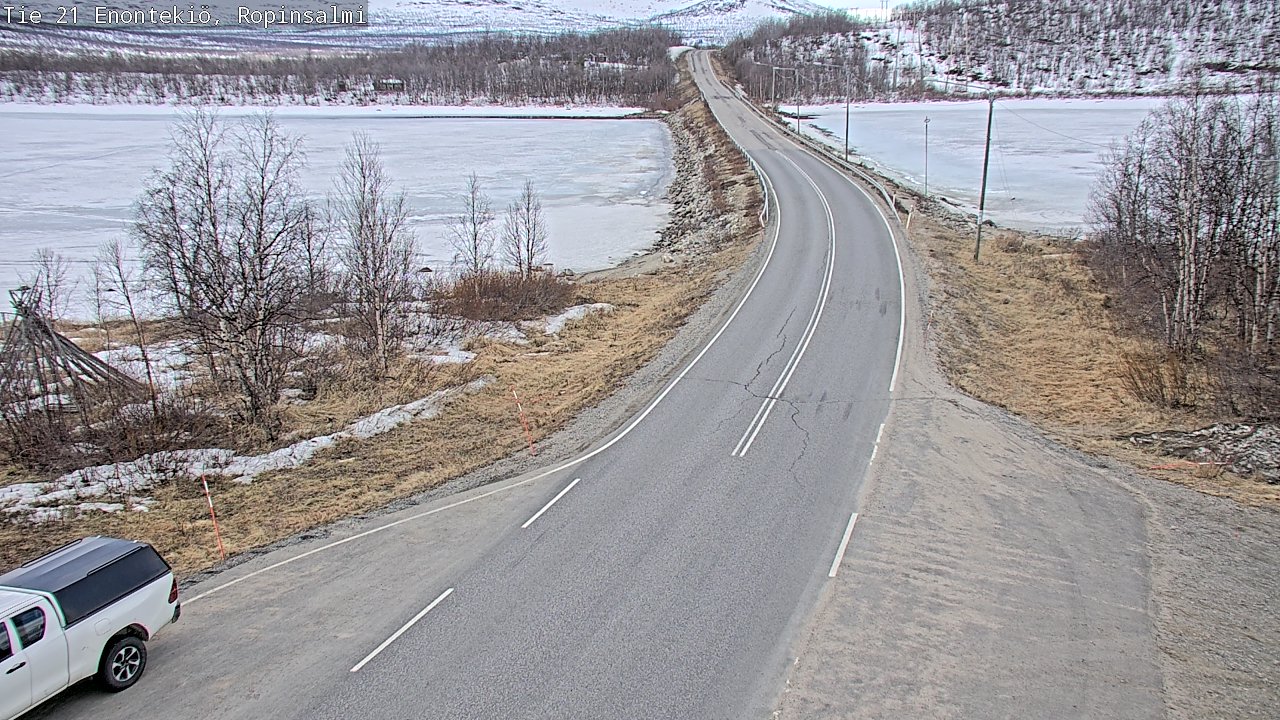 Weather Camera Image Väg 21 Enontekiö, Ropinsalmi, Enontekiö, Lappi