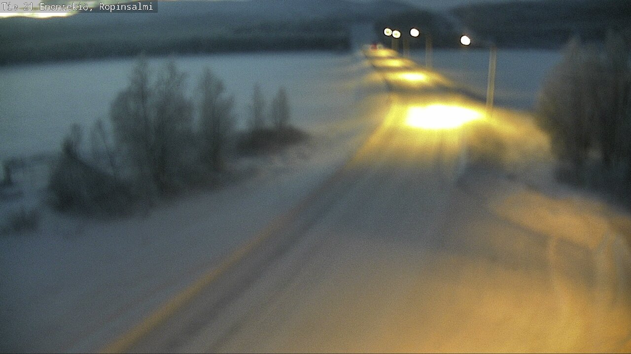 Weather Camera Image Road 21 Enontekiö, Ropinsalmi, Enontekiö, Lappi