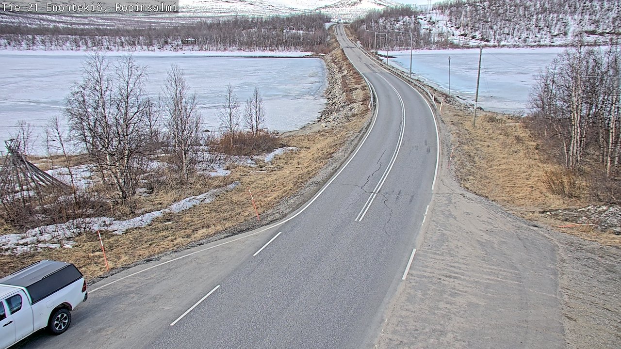 Weather Camera Image Väg 21 Enontekiö, Ropinsalmi, Enontekiö, Lappi