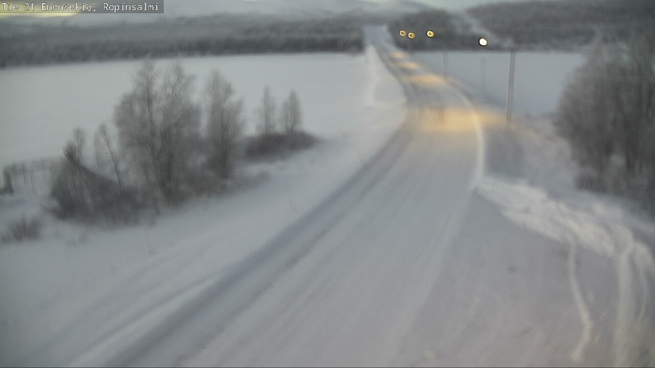 Weather Camera Image Väg 21 Enontekiö, Ropinsalmi, Enontekiö, Lappi
