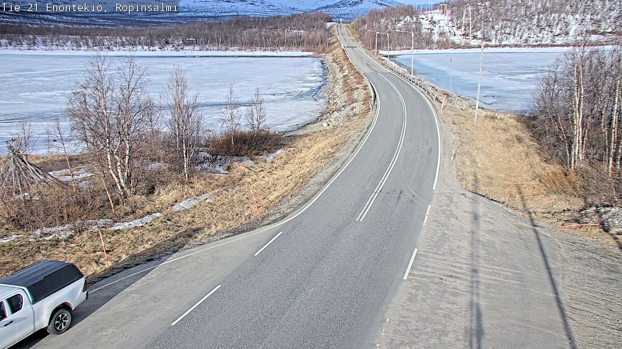Weather Camera Image Road 21 Enontekiö, Ropinsalmi, Enontekiö, Lappi