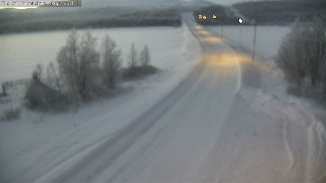 Weather Camera Image Väg 21 Enontekiö, Ropinsalmi, Enontekiö, Lappi