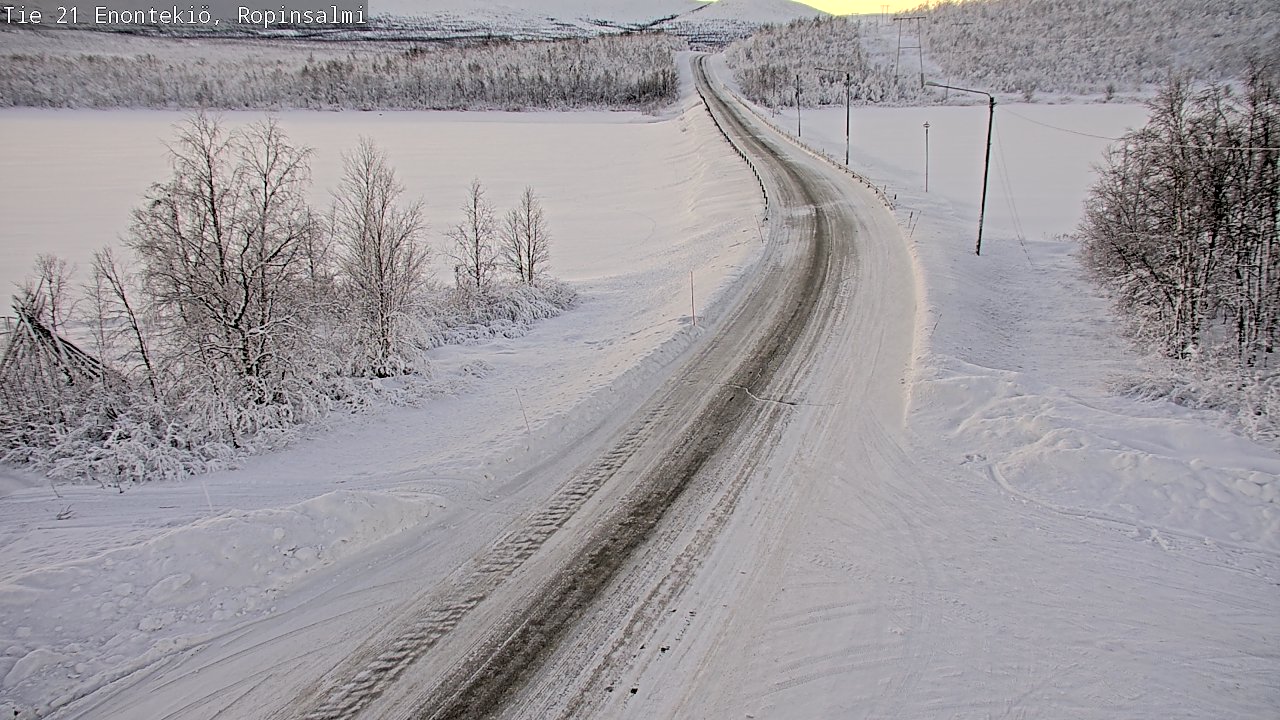 Weather Camera Image Road 21 Enontekiö, Ropinsalmi, Enontekiö, Lappi