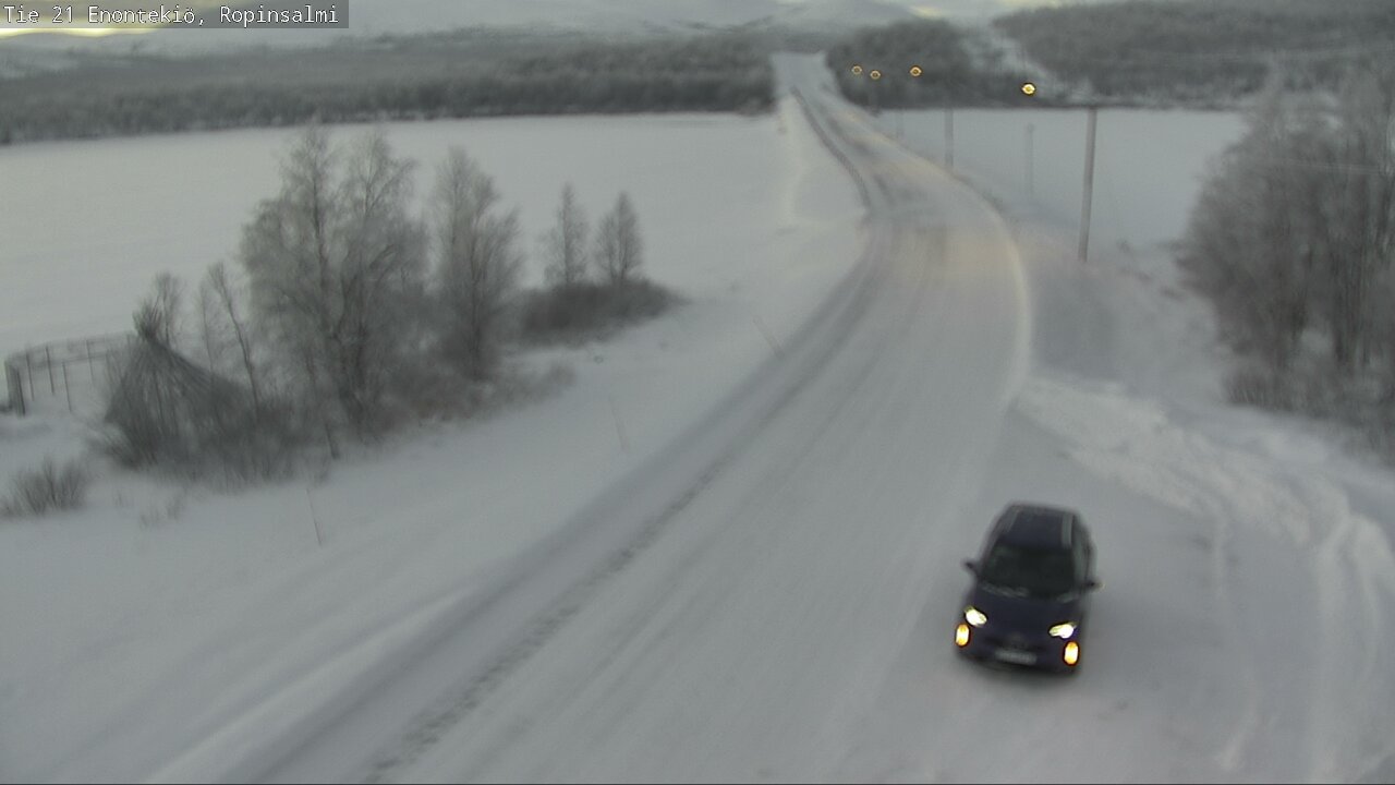 Weather Camera Image Väg 21 Enontekiö, Ropinsalmi, Enontekiö, Lappi