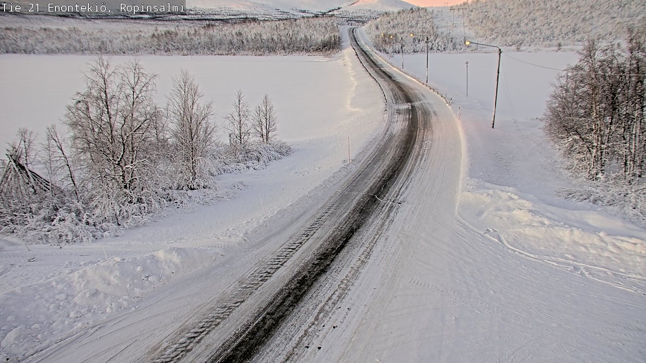 Weather Camera Image Road 21 Enontekiö, Ropinsalmi, Enontekiö, Lappi