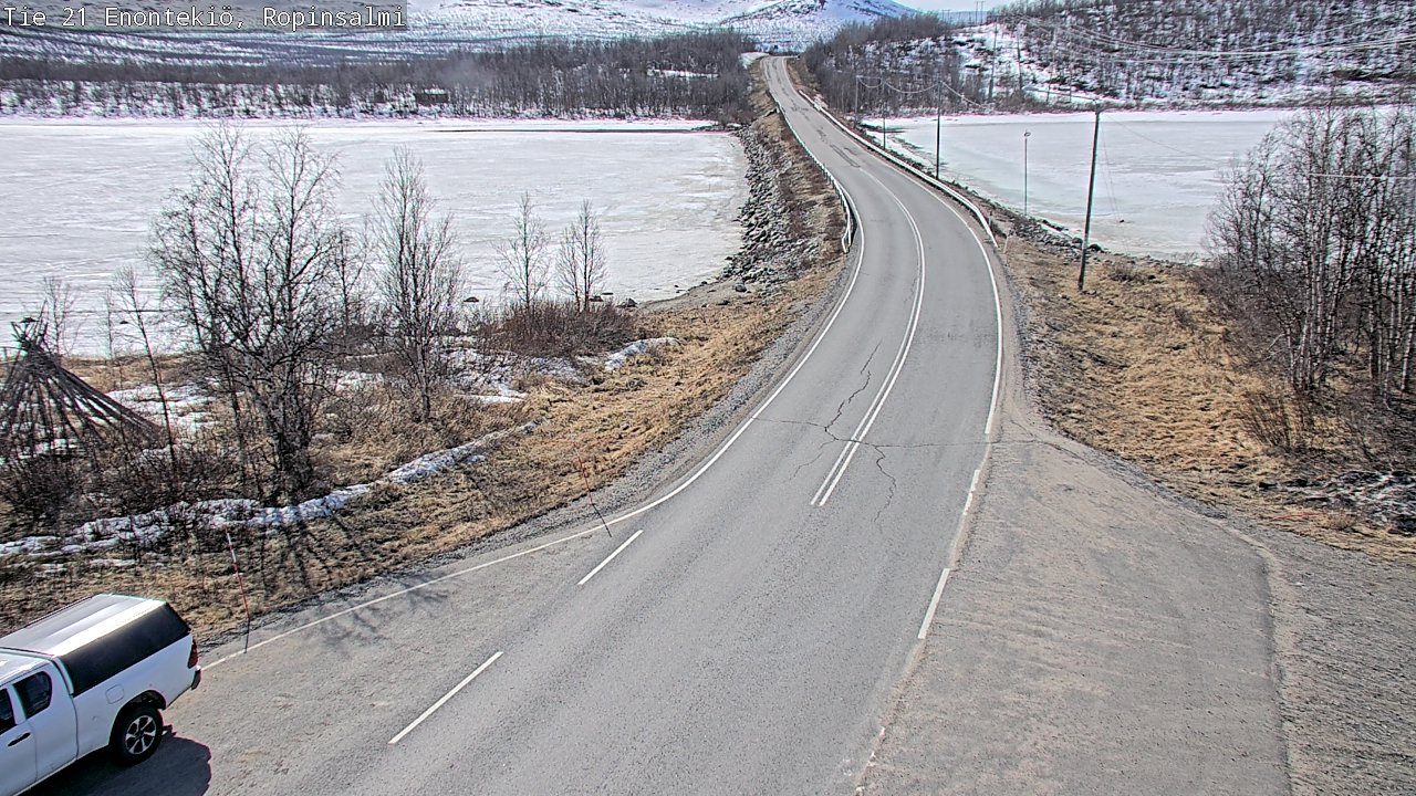 Weather Camera Image Väg 21 Enontekiö, Ropinsalmi, Enontekiö, Lappi