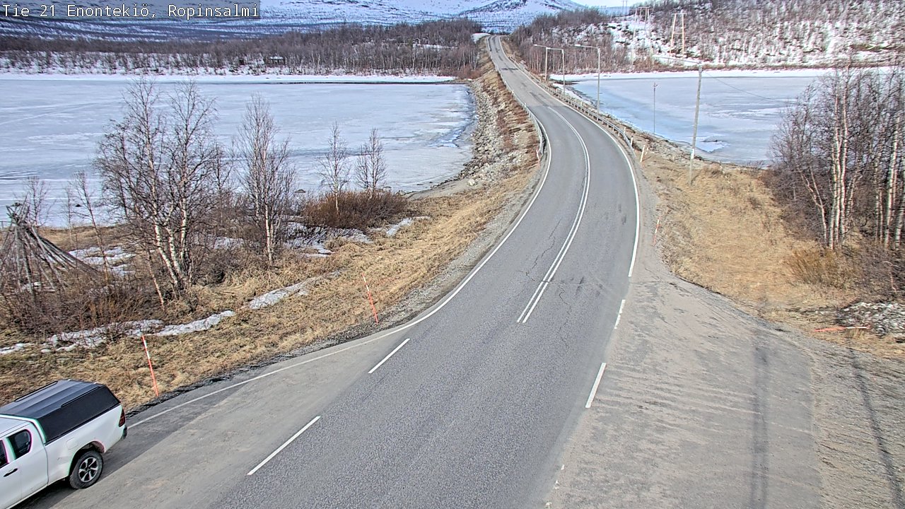 Weather Camera Image Road 21 Enontekiö, Ropinsalmi, Enontekiö, Lappi