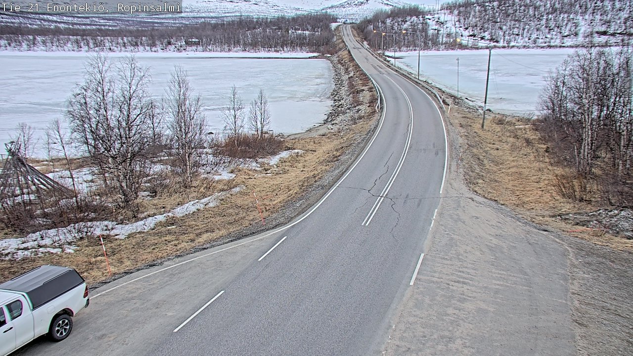 Weather Camera Image Väg 21 Enontekiö, Ropinsalmi, Enontekiö, Lappi