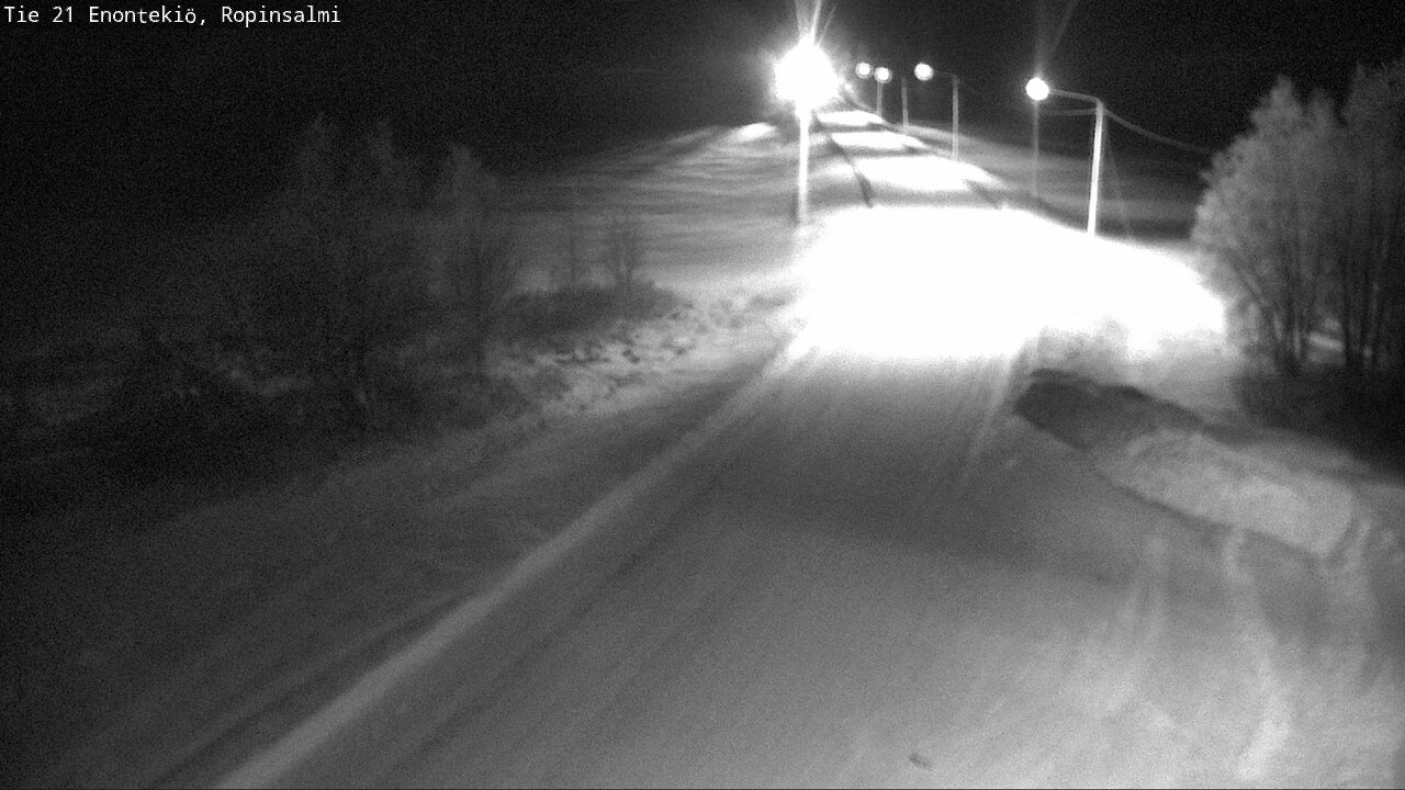 Weather Camera Image Väg 21 Enontekiö, Ropinsalmi, Enontekiö, Lappi