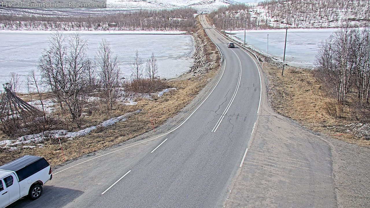 Weather Camera Image Väg 21 Enontekiö, Ropinsalmi, Enontekiö, Lappi