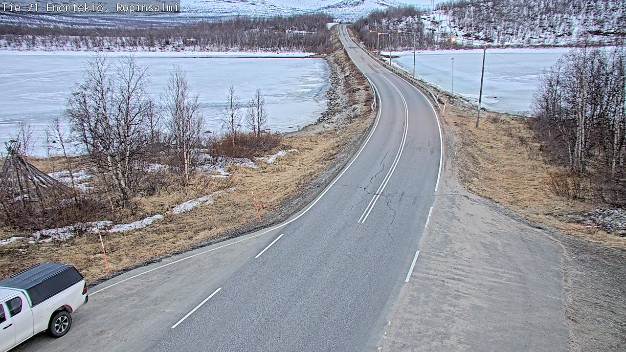 Weather Camera Image Road 21 Enontekiö, Ropinsalmi, Enontekiö, Lappi