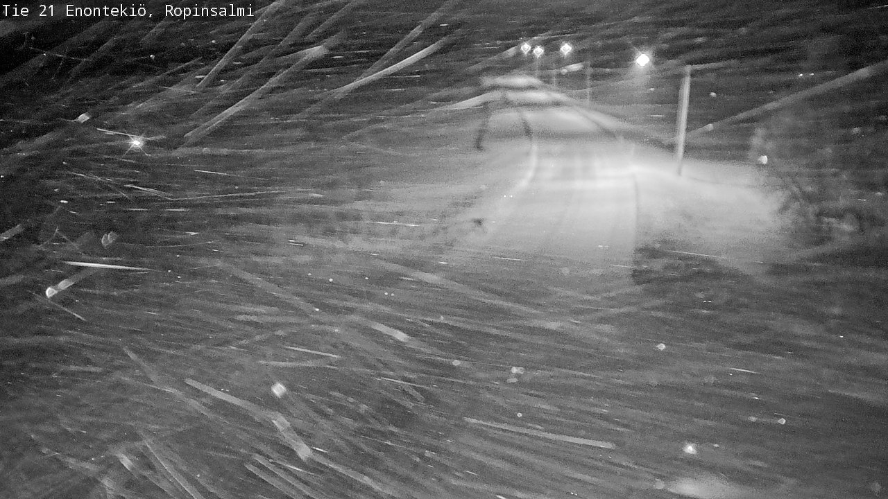 Weather Camera Image Väg 21 Enontekiö, Ropinsalmi, Enontekiö, Lappi