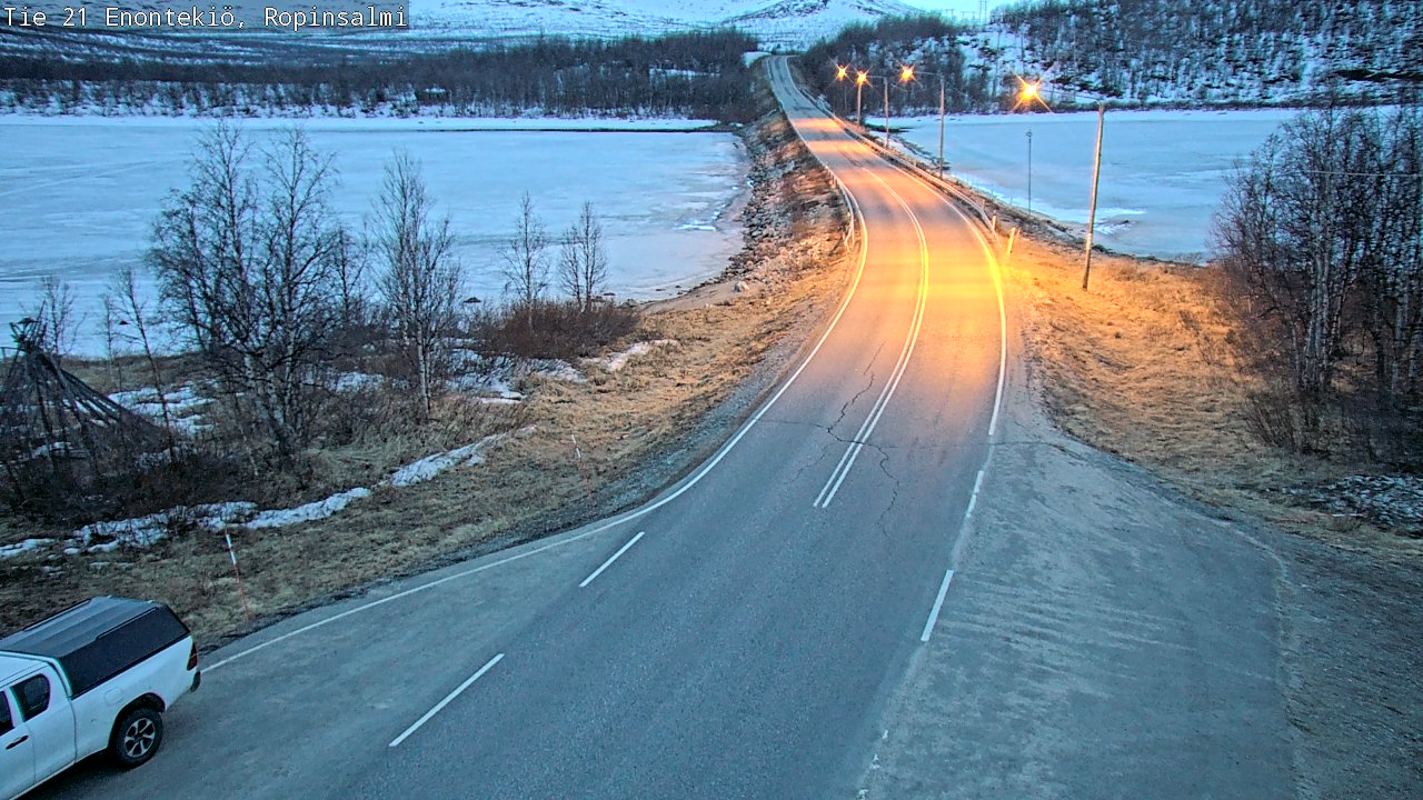Weather Camera Image Väg 21 Enontekiö, Ropinsalmi, Enontekiö, Lappi