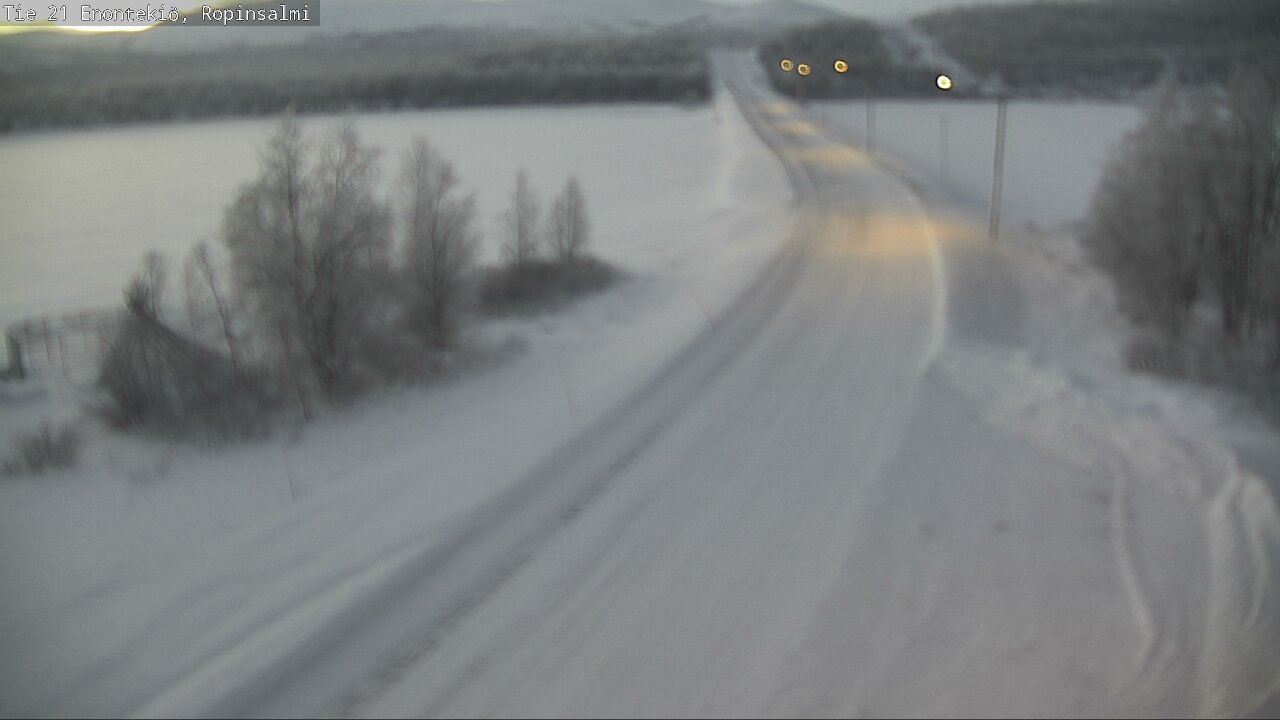 Weather Camera Image Väg 21 Enontekiö, Ropinsalmi, Enontekiö, Lappi
